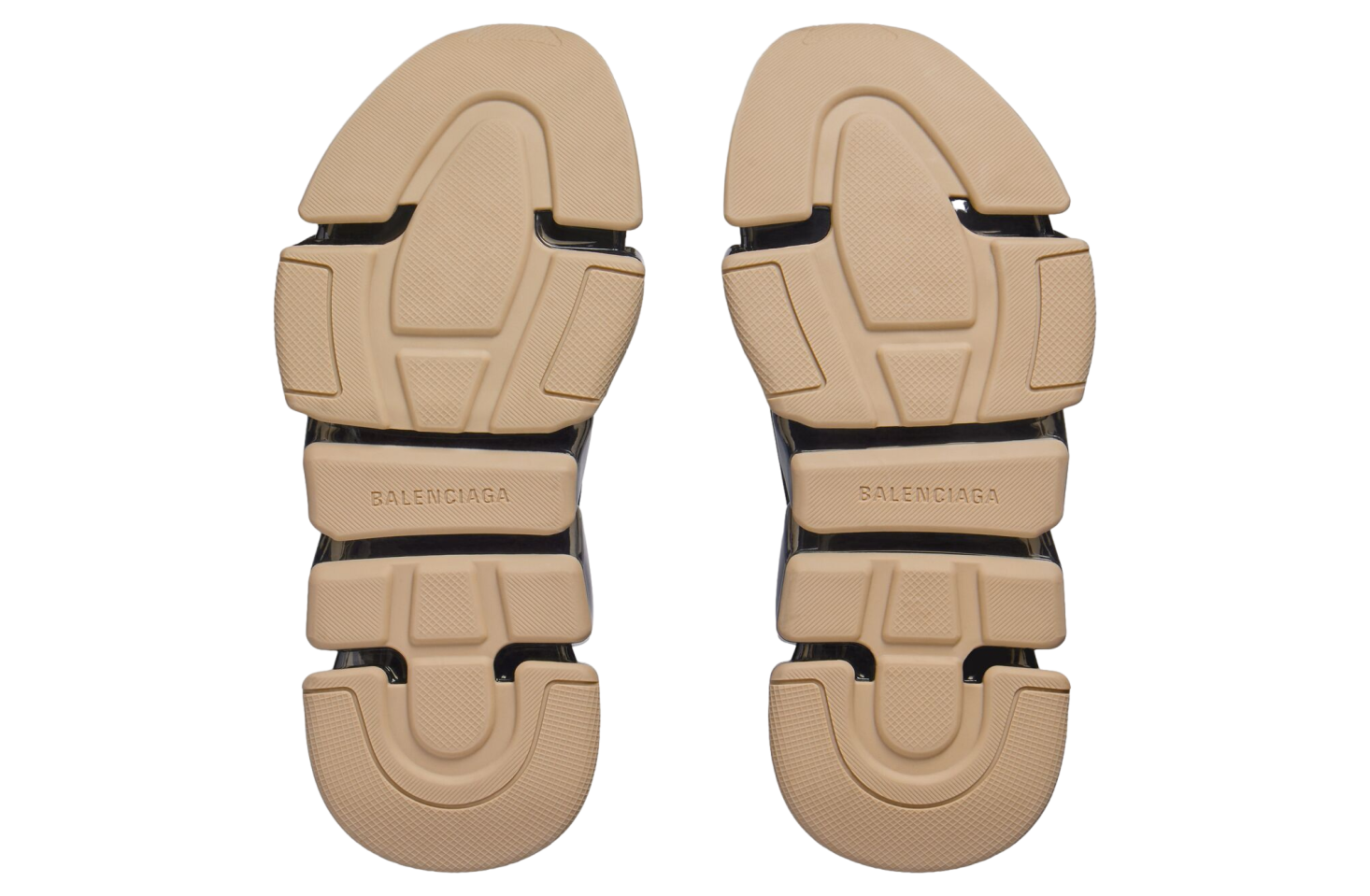 Balenciaga Speed 2.0 Full Clear Sole Recycled Knit Black / Beige