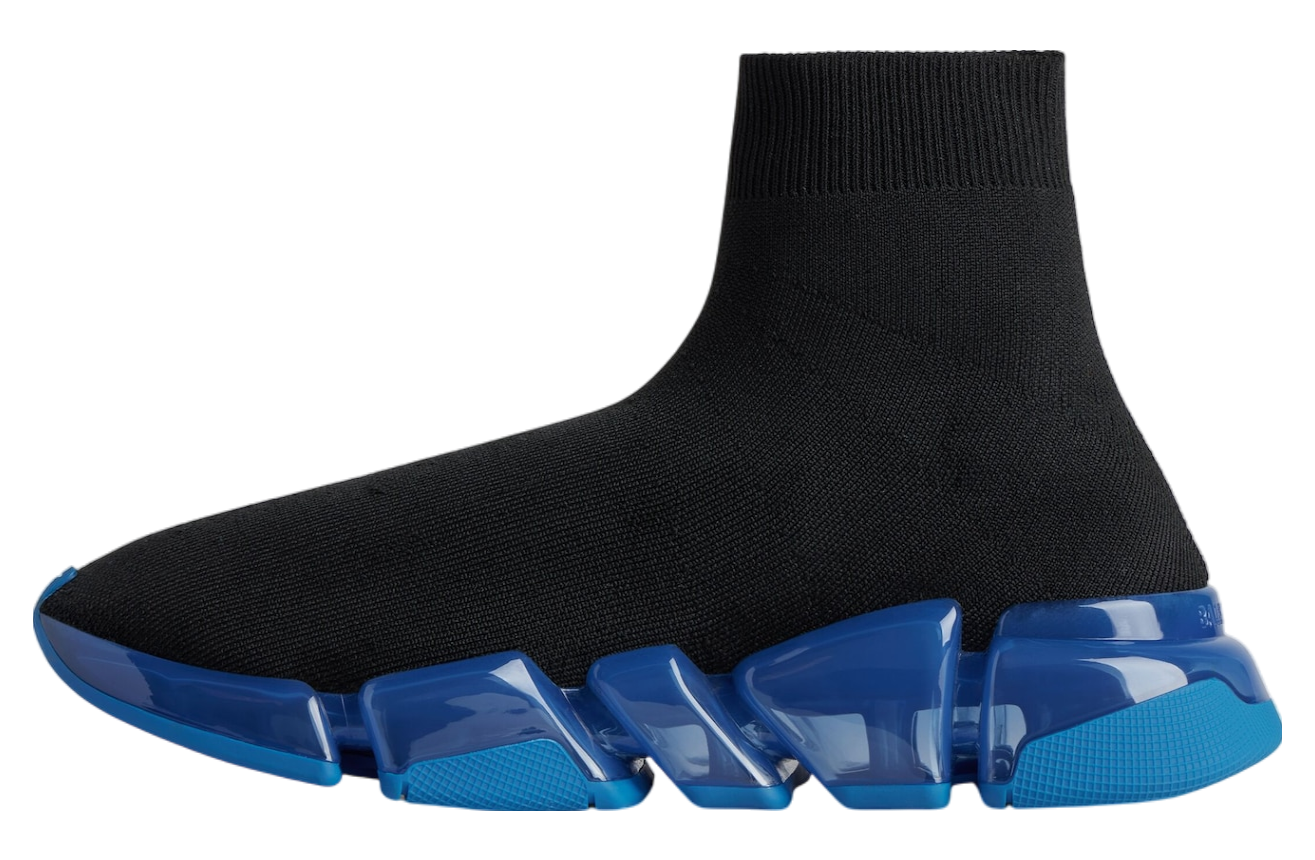 Balenciaga Speed 2.0 Full Clear Sole Recycled Knit Black / Blue