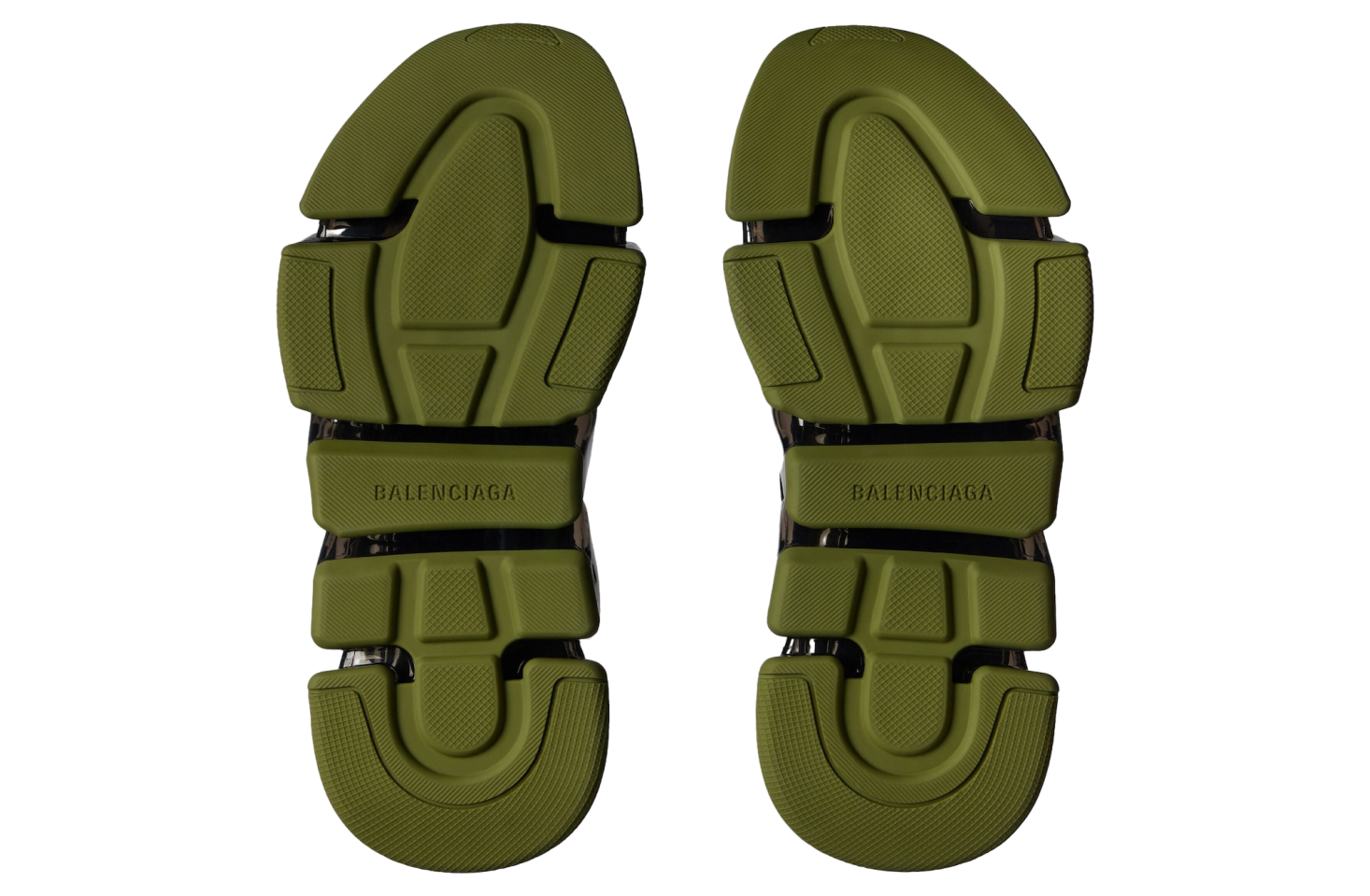 Balenciaga Speed 2.0 Full Clear Sole Recycled Knit Black / Khaki