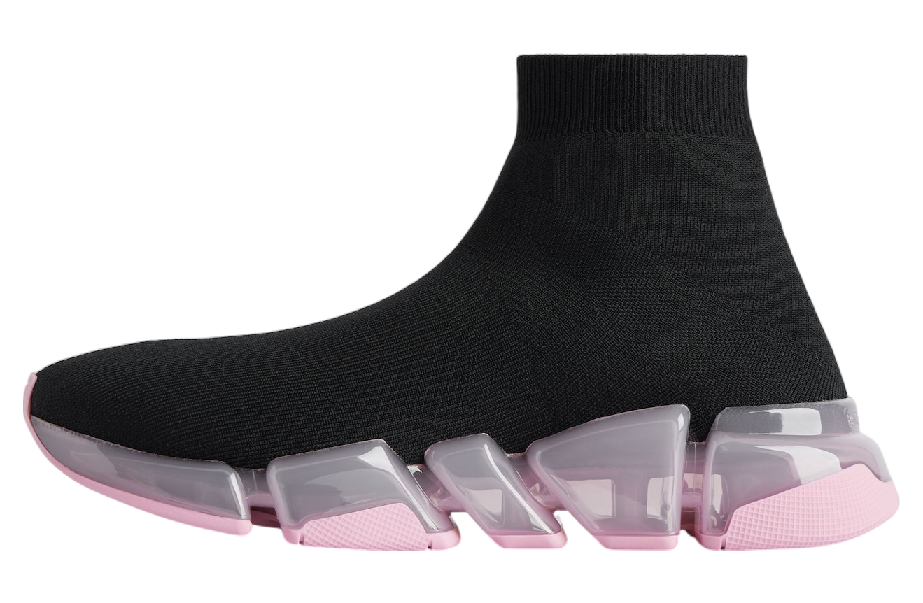 Balenciaga Speed 2.0 Full Clear Sole Recycled Knit WMNS Black / Rose