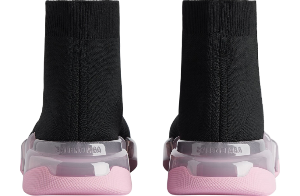 Balenciaga Speed 2.0 Full Clear Sole Recycled Knit WMNS Black / Rose