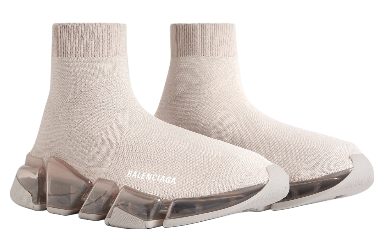 Balenciaga Speed 2.0 Full Clear Sole Recycled Knit WMNS Light Beige