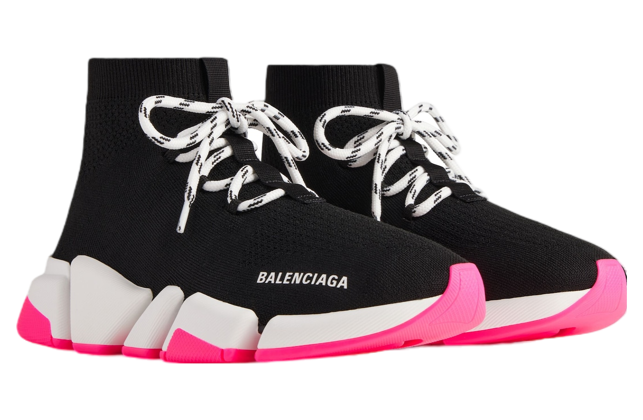 Balenciaga Speed 2.0 Lace-Up Recycled Knit WMNS Black / Pink