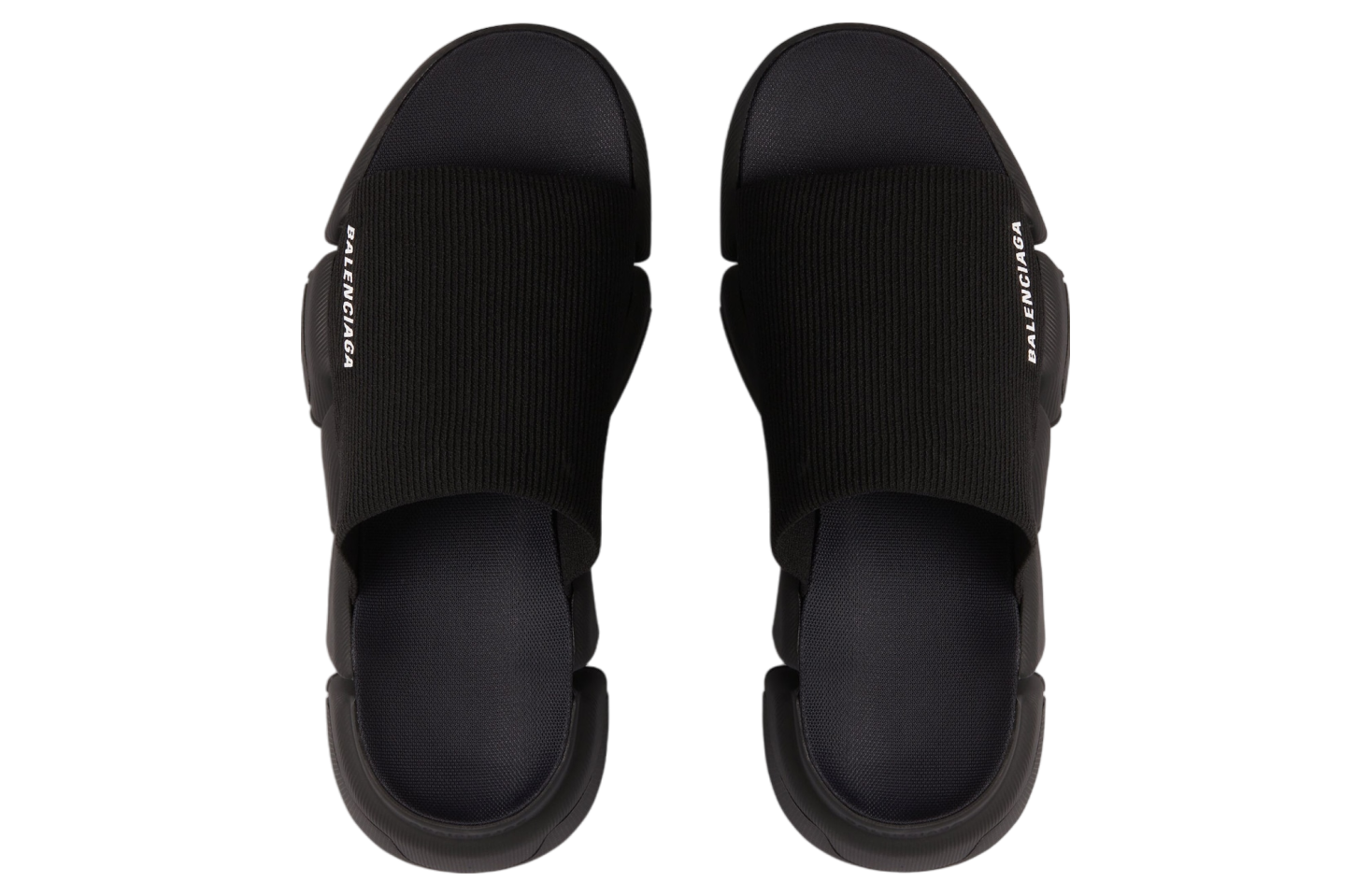 Balenciaga Speed 2.0 Recycled Knit Slide Sandal Black