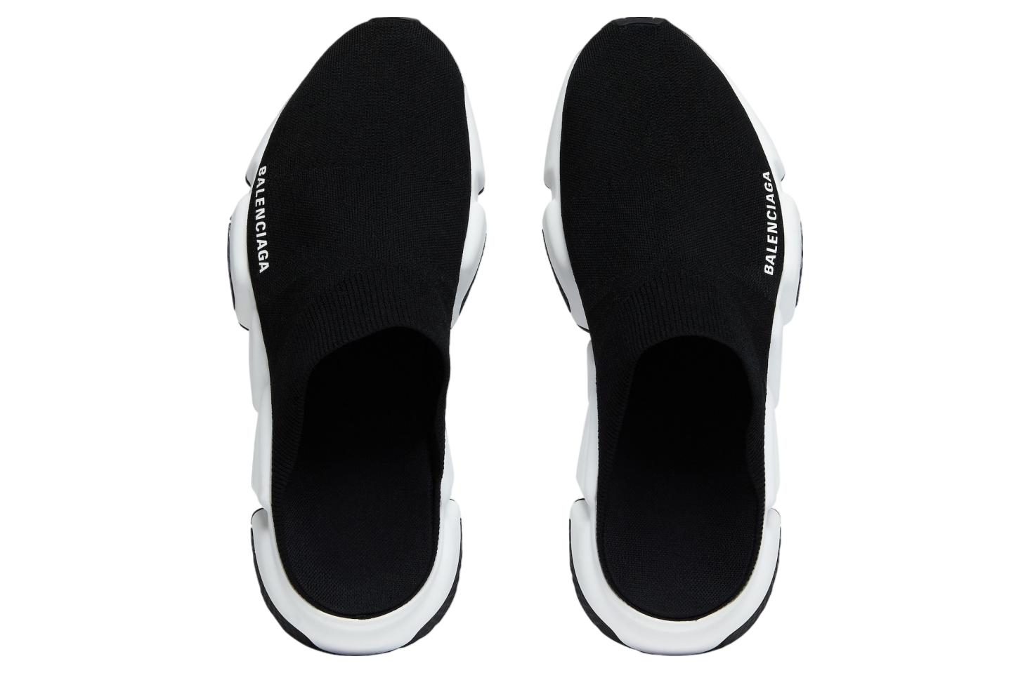 Balenciaga Speed Recycled Knit Mule WMNS Black / White