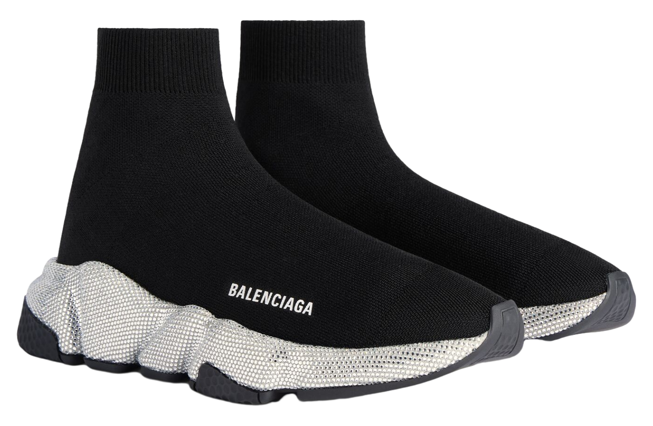 Balenciaga Speed Recycled Knit With Rhinestones Black