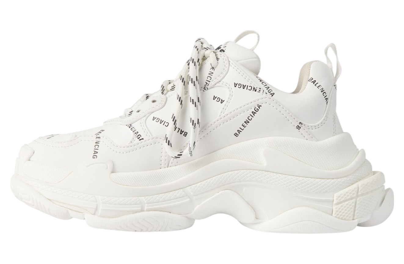 Balenciaga Triple S Allover Logo WMNS White / Black