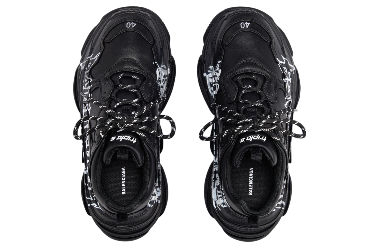 Balenciaga Triple S Diy Metal Black / White