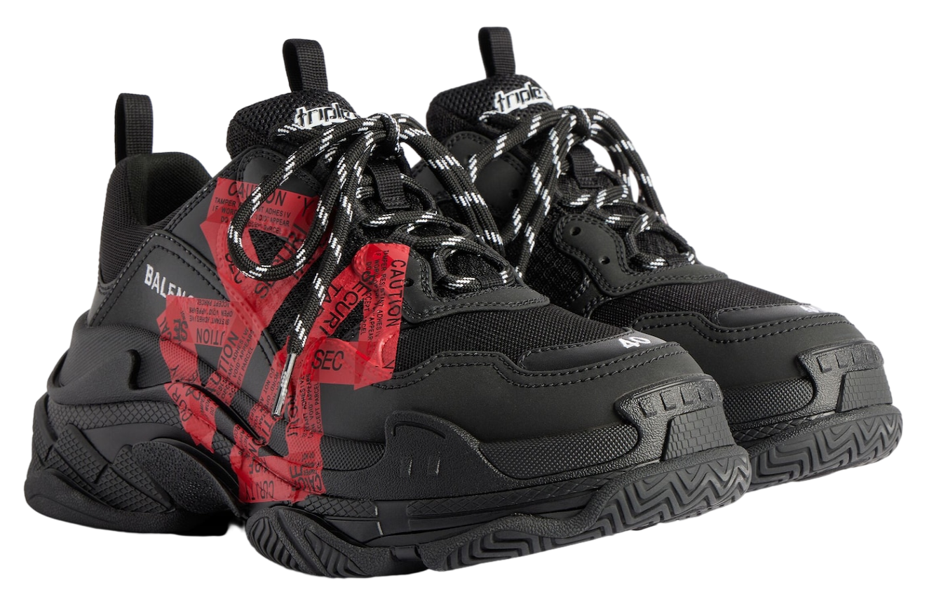 靴 Balenciaga Triple S Black Red Sole Balenciaga Triple S Black Red Sole Men's - 536737W2FZ11060 - US