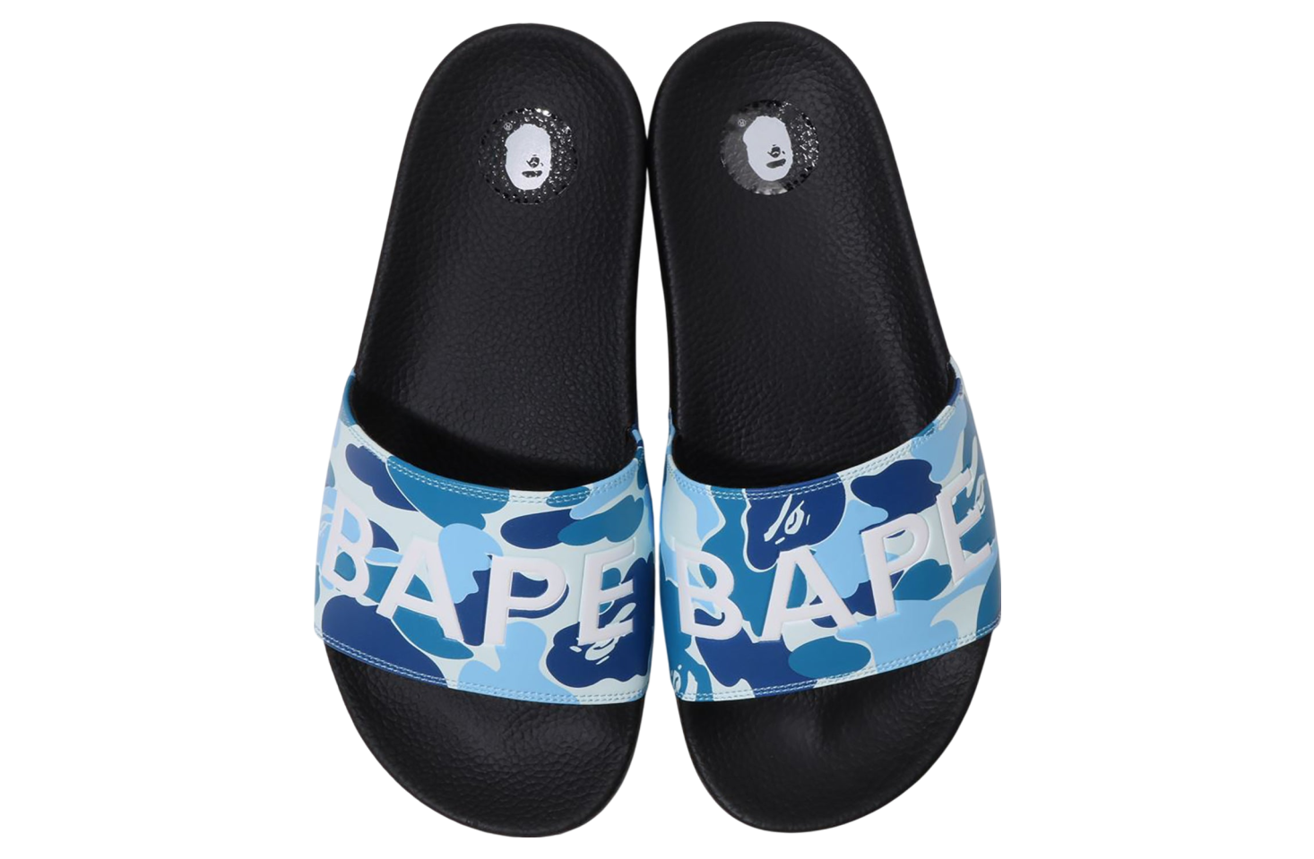 Bape Abc Camo Slide Sandals Blue