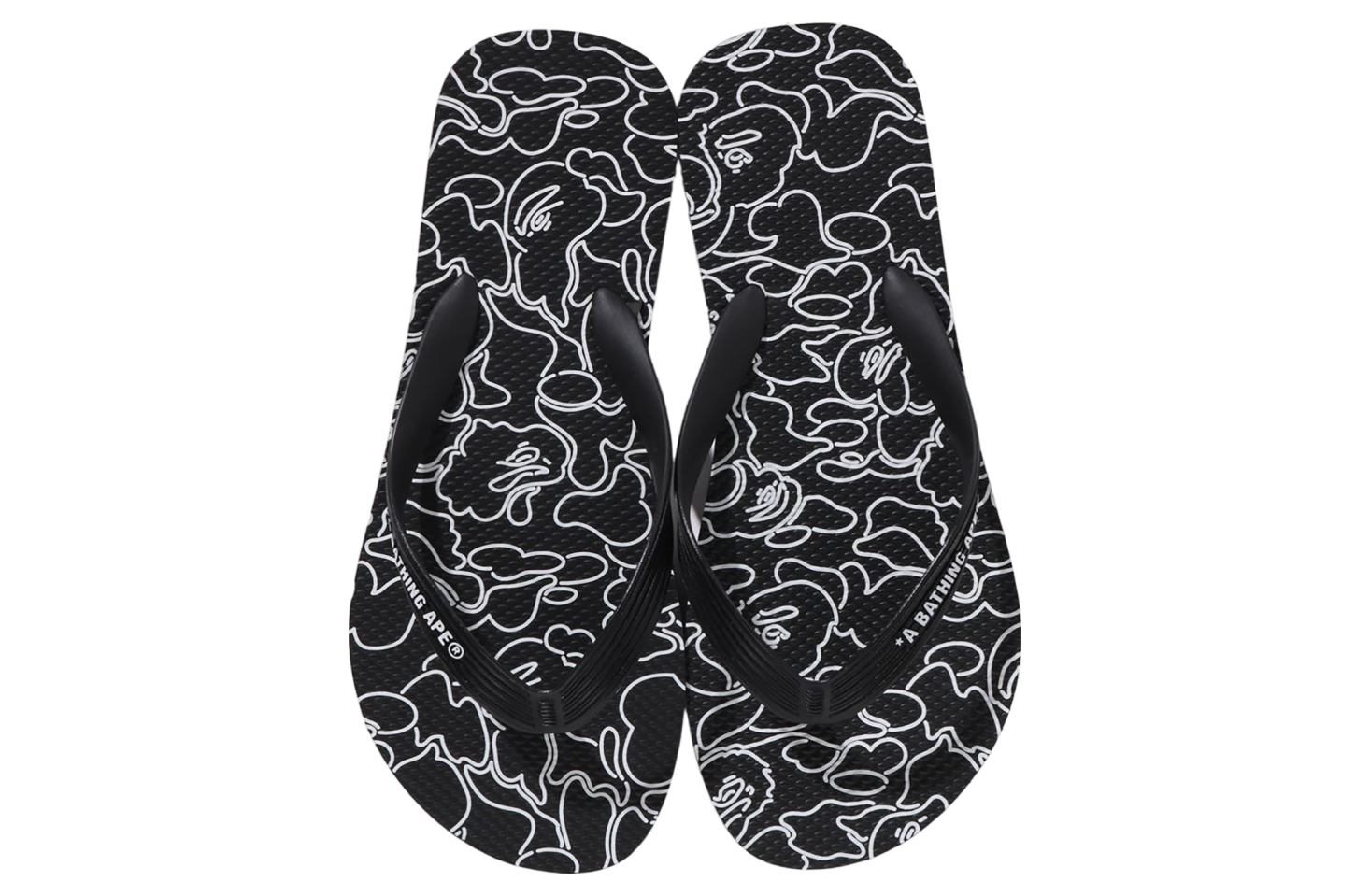 Bape Abc Neon Camo Beach Sandals Black