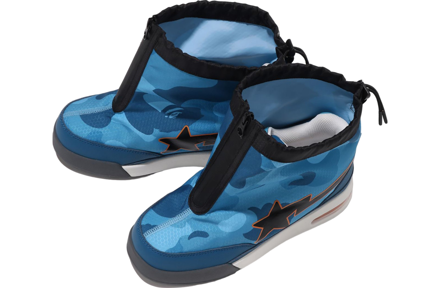 Bape Honeycomb Camo Zip Road Sta Blue