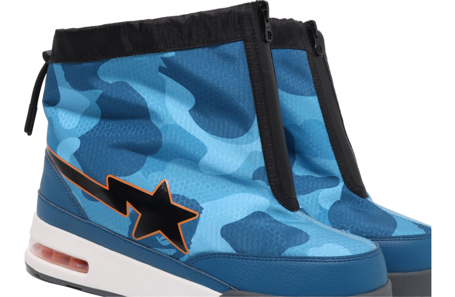 Bape Honeycomb Camo Zip Road Sta Blue