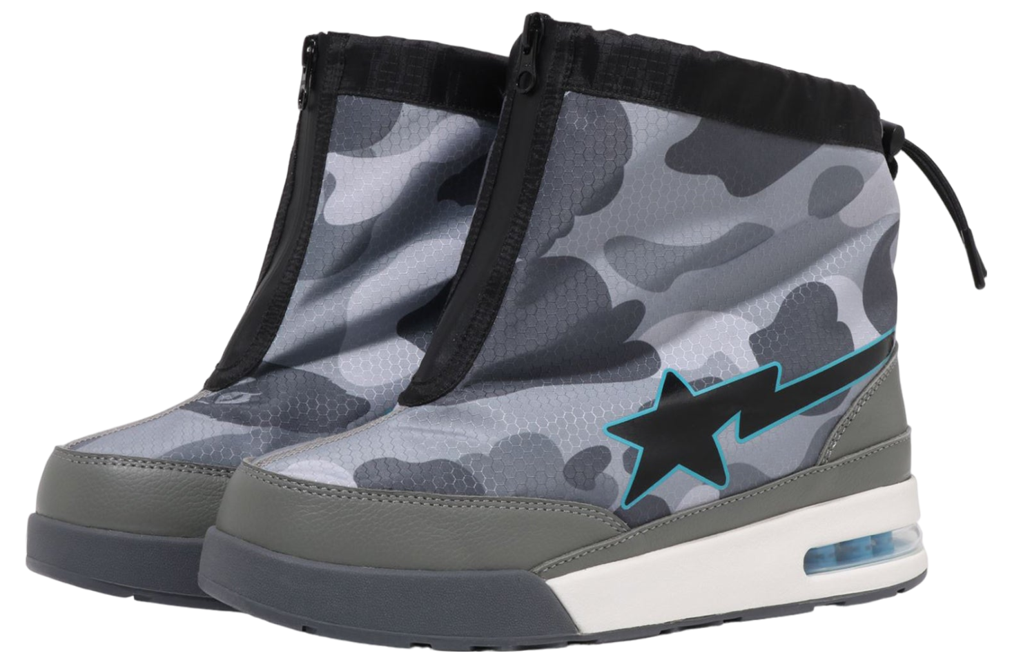 Bape Honeycomb Camo Zip Road Sta Gray