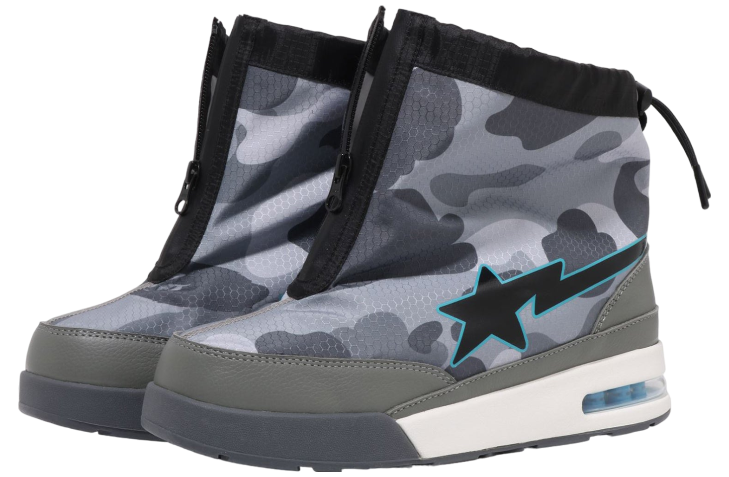 Bape Honeycomb Camo Zip Road Sta Gray