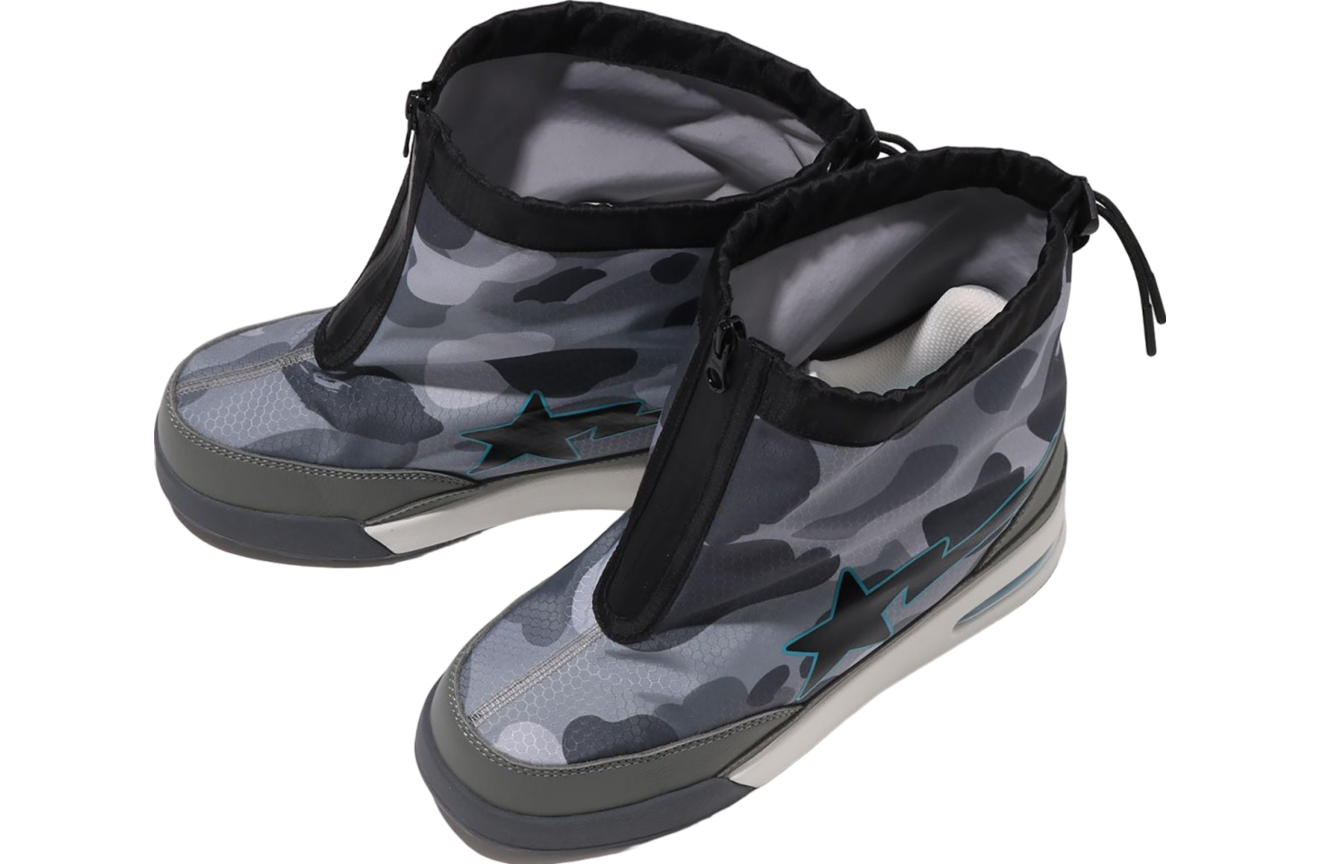 Bape Honeycomb Camo Zip Road Sta Gray