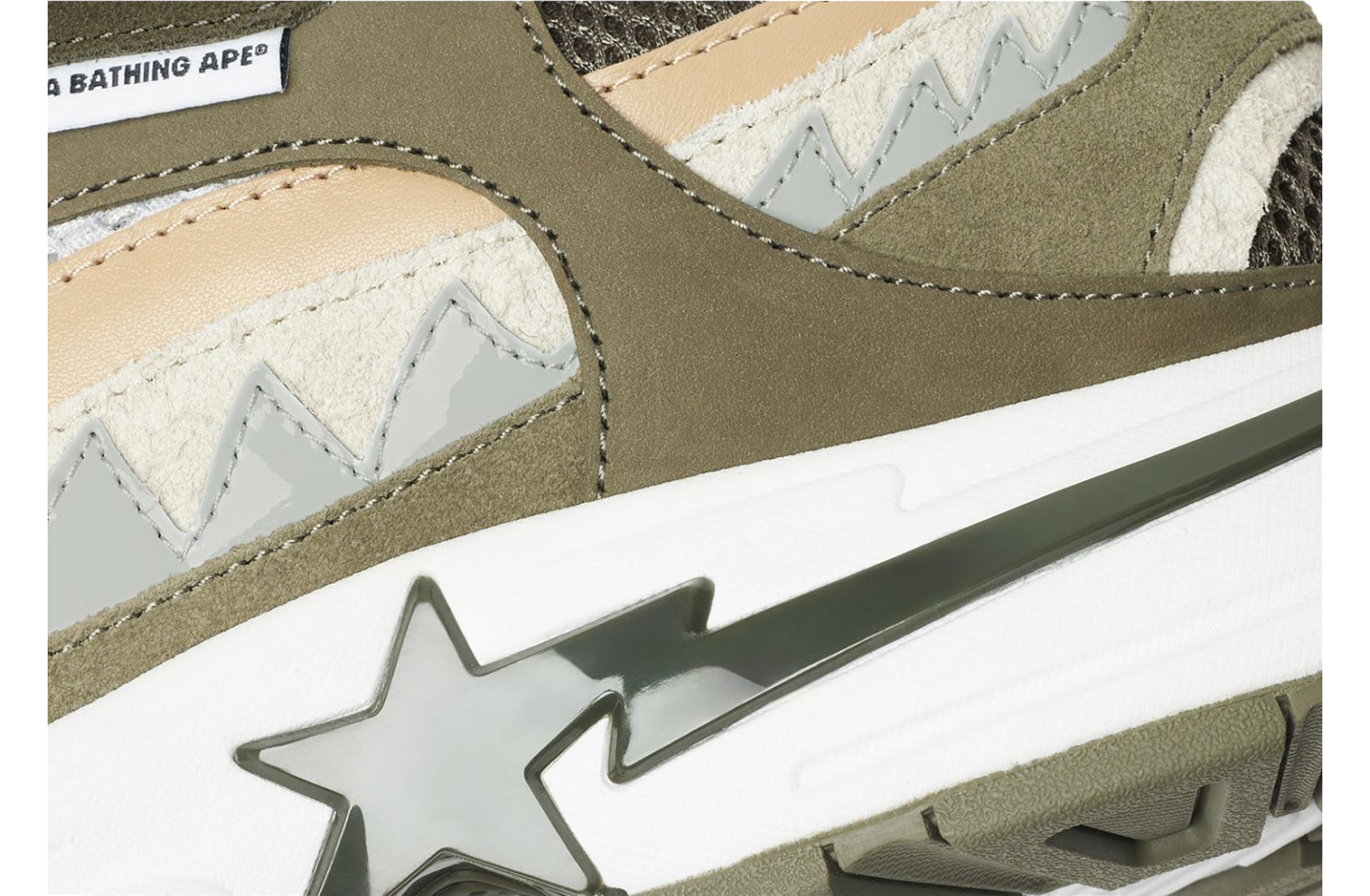 Bape Shark Sta #2 Olive Drab