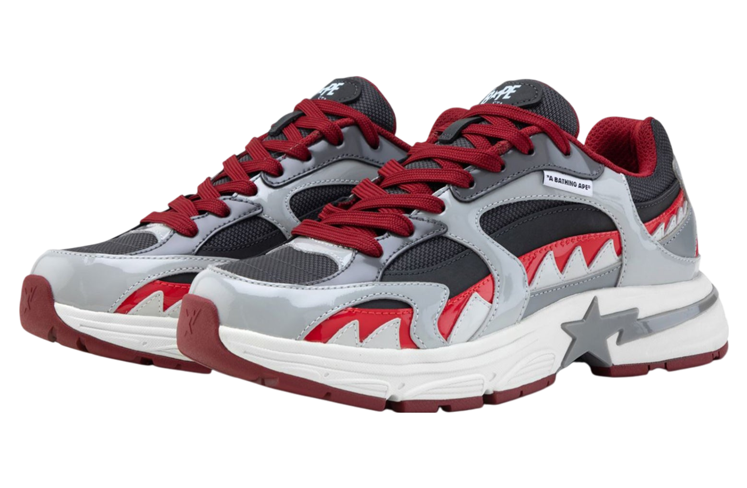 Bape Shark Sta #3 WMNS Gray / Red