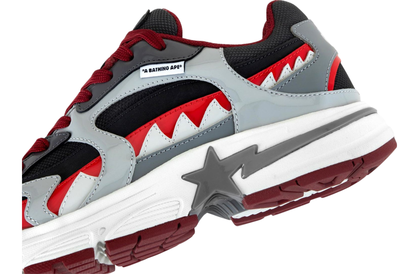 Bape Shark Sta #3 WMNS Gray / Red