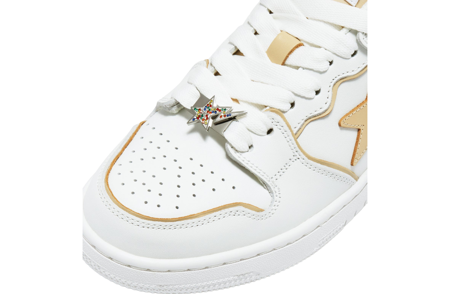 Bape Sk8 Sta Rainbow by Bapy WMNS White X Beige