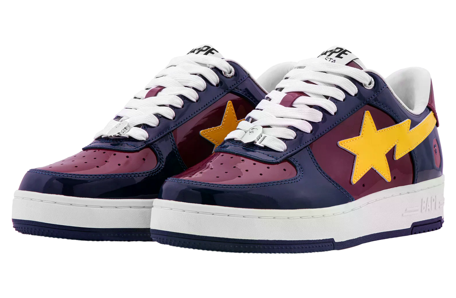 Bape Sta #5-1 Burgundy / Yellow