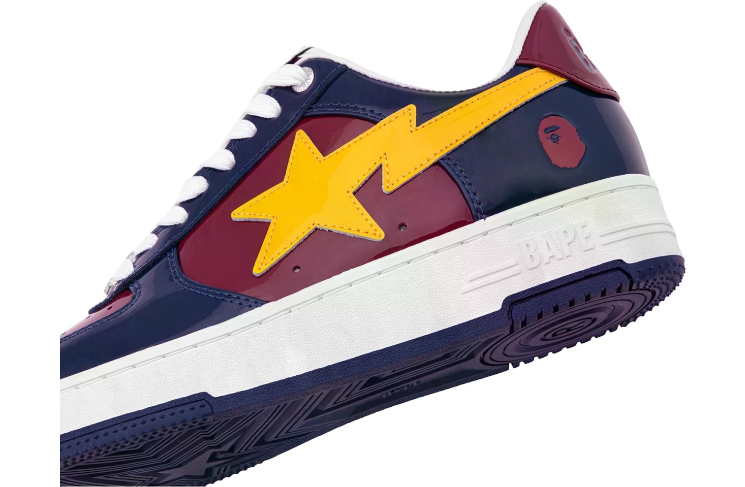 Bape Sta #5-1 Burgundy / Yellow