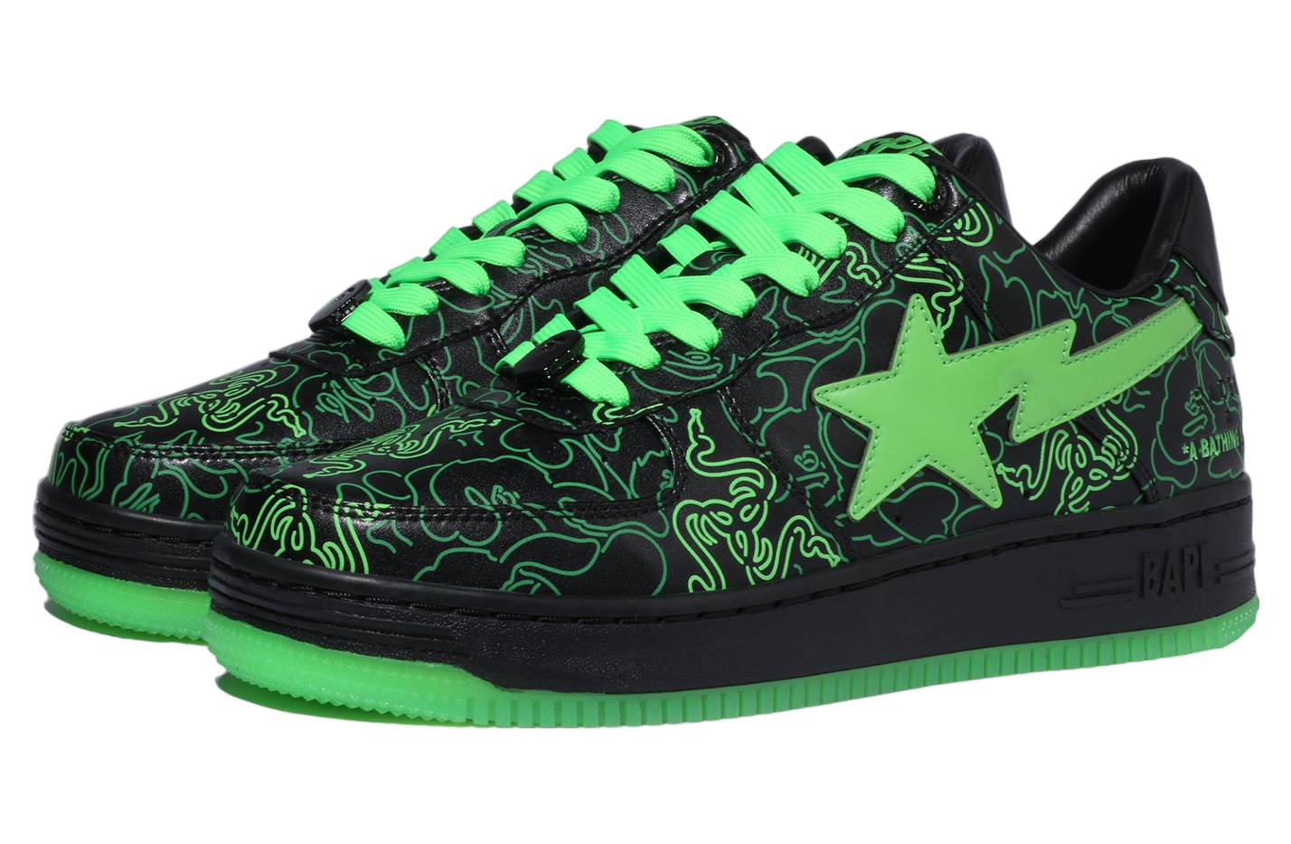 Bape Sta Bape X Razer Neon Camo WMNS Green