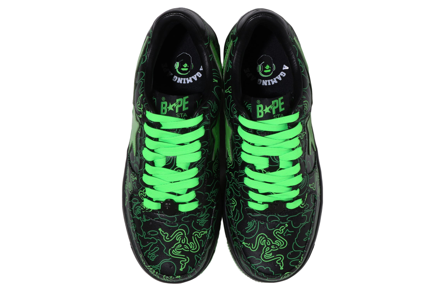 Bape Sta Bape X Razer Neon Camo WMNS Green