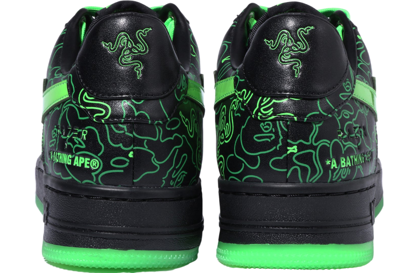 Bape Sta Bape X Razer Neon Camo WMNS Green