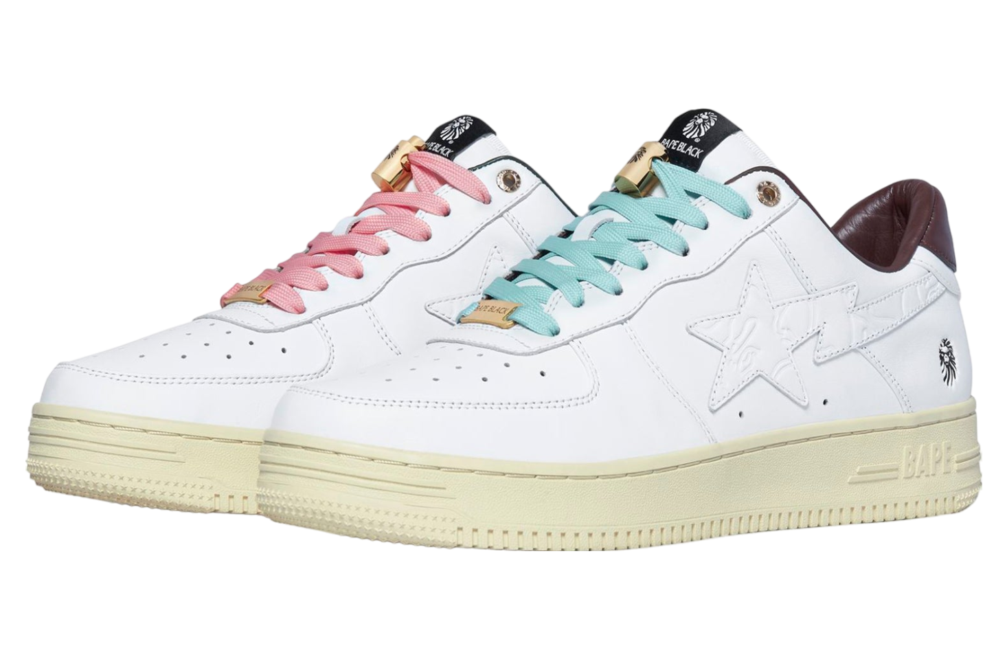 Bape Sta By Bape Black White / Multi Laces