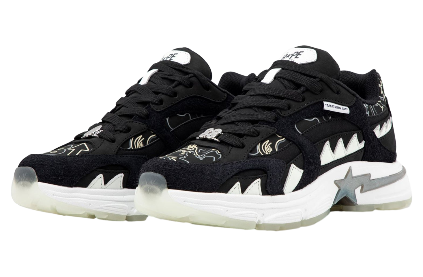 Bape X 88rising Shark Sta Black - Aug 2025 - 1L23-191-917-Black
