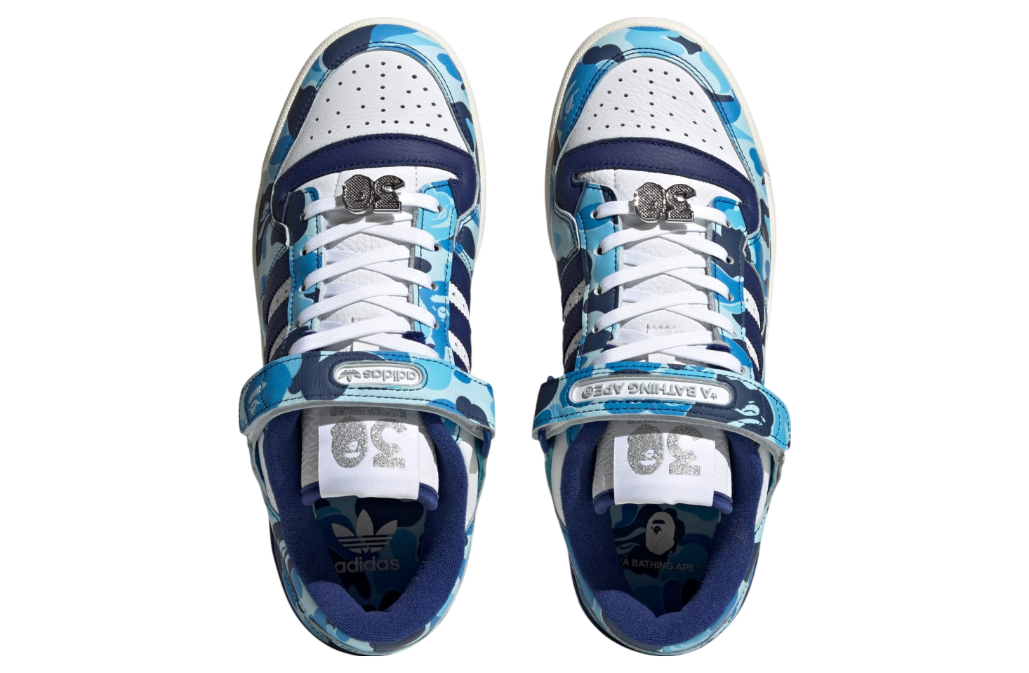 BAPE x adidas Forum 84 Low 30th Anniversary Blue Camo