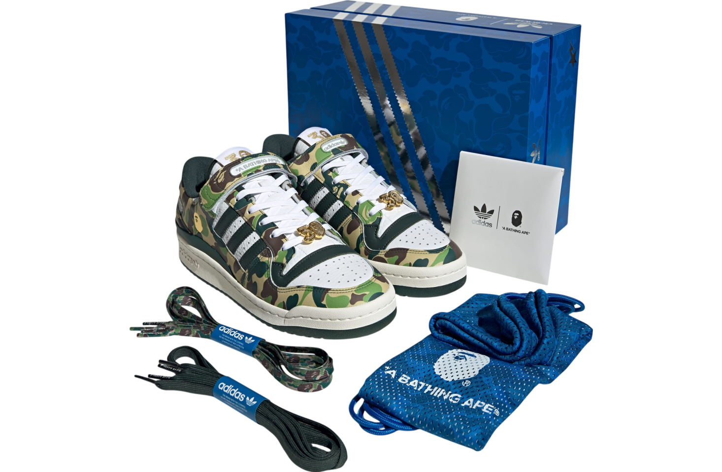 BAPE x adidas Forum 84 Low 30th Anniversary Green Camo