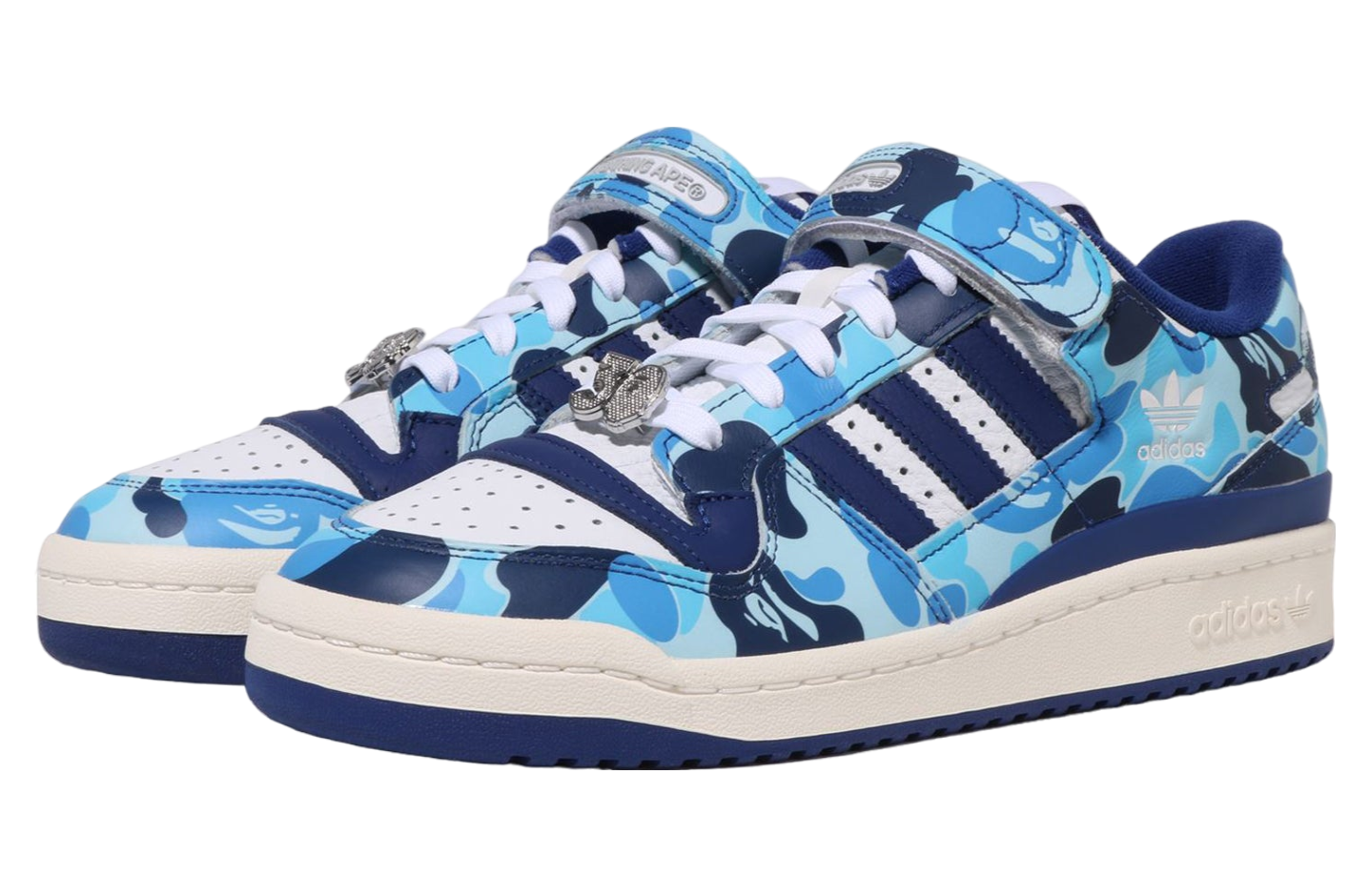 Bape X Adidas Forum 84 Low Abc Camo Blue