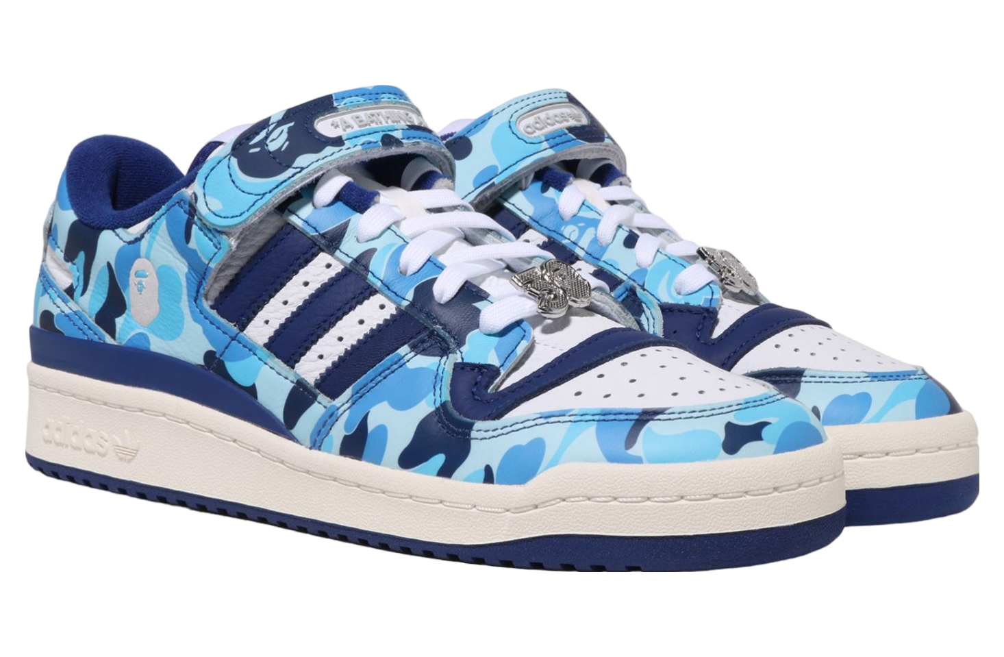 Bape X Adidas Forum 84 Low Abc Camo Blue