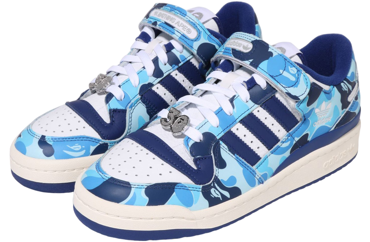 Bape X Adidas Forum 84 Low Abc Camo Blue