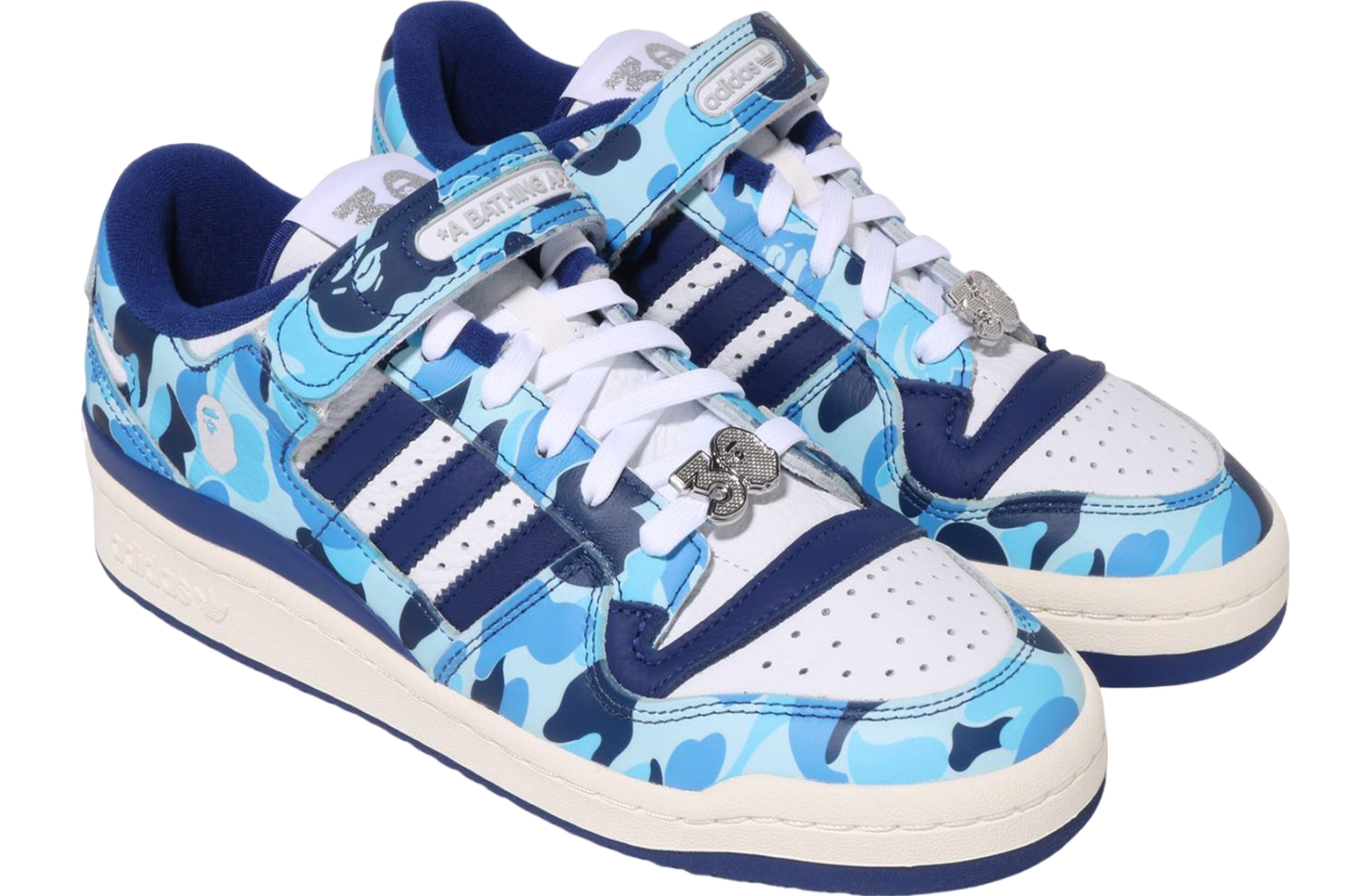 Bape X Adidas Forum 84 Low Abc Camo Blue