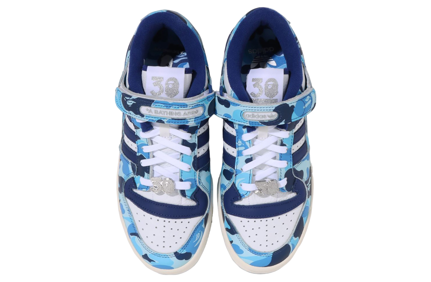 Bape X Adidas Forum 84 Low Abc Camo Blue