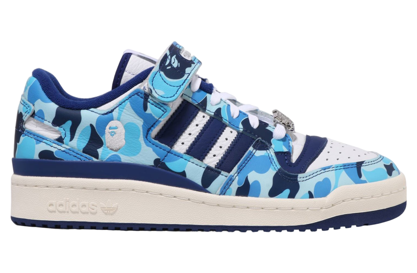 Bape X Adidas Forum 84 Low Abc Camo Blue