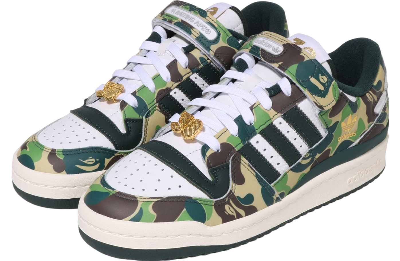 Bape X Adidas Forum 84 Low Abc Camo Green