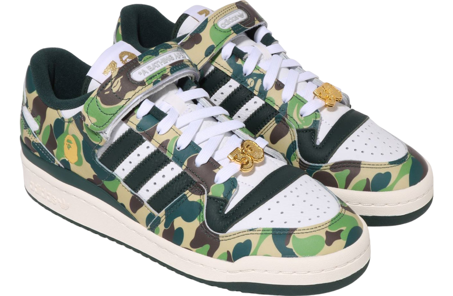 Bape X Adidas Forum 84 Low Abc Camo Green