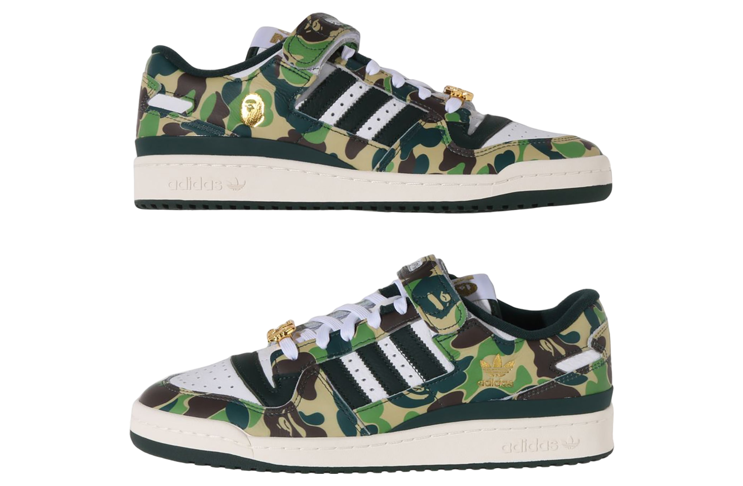 Bape X Adidas Forum 84 Low Abc Camo Green