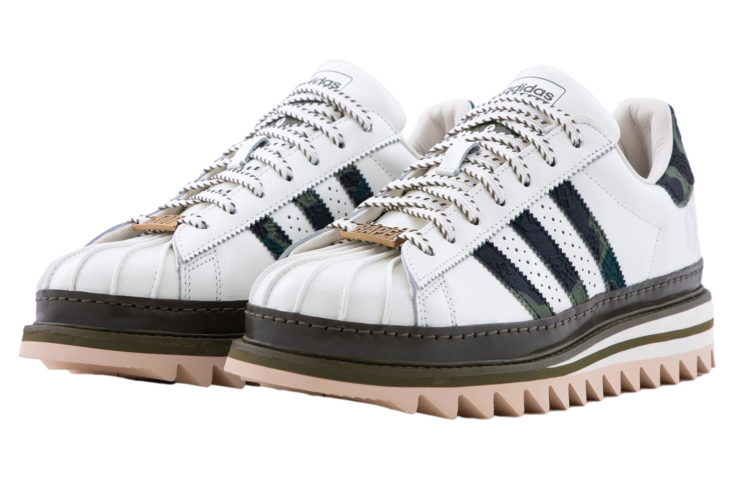 Bape X Clot Superstar BY Edison Chen White / Black