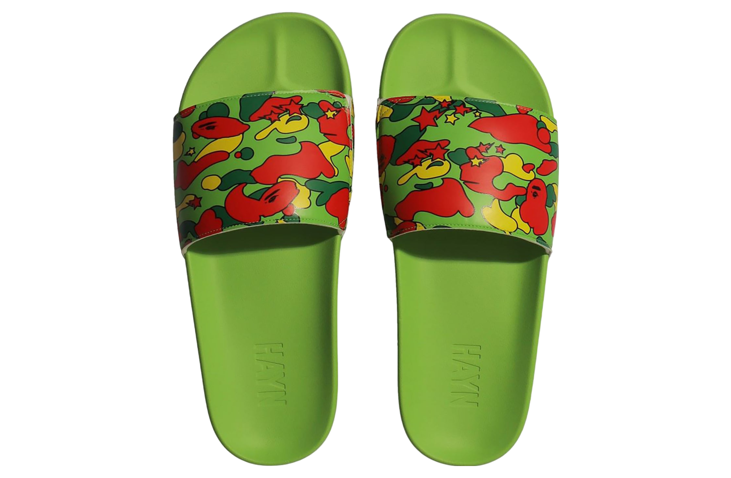 Bape X Hayn Sta Camo Slide Sandals Multi
