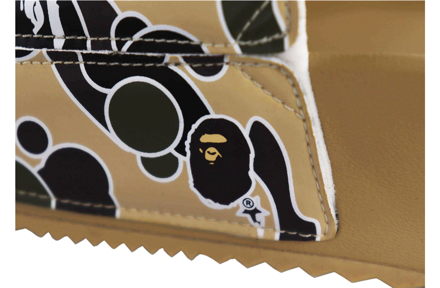 Bape X Hayn Sta Camo Slide Sandals Yellow