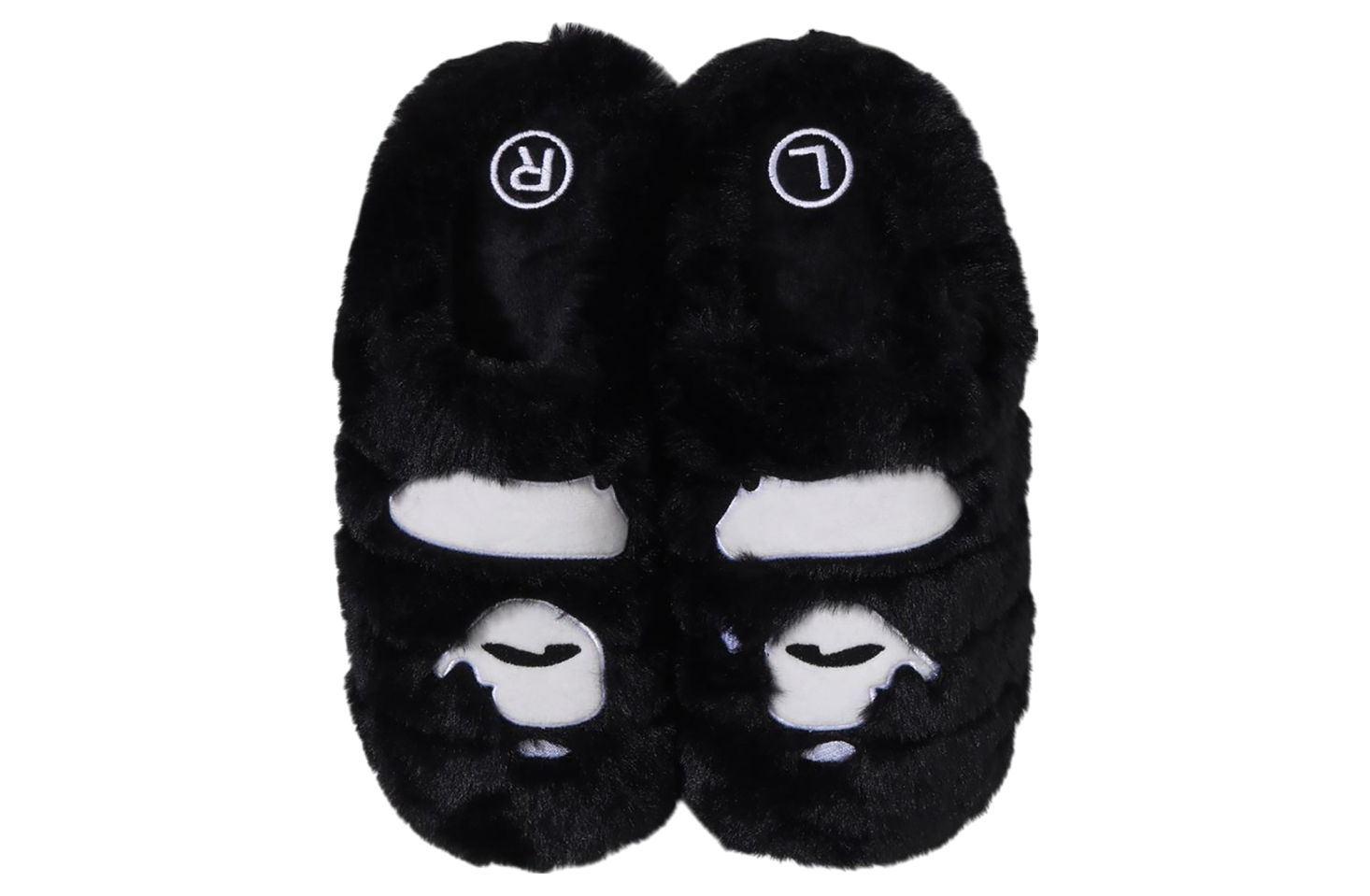 Bape X Subu Ape Head Puffer Sandals Black