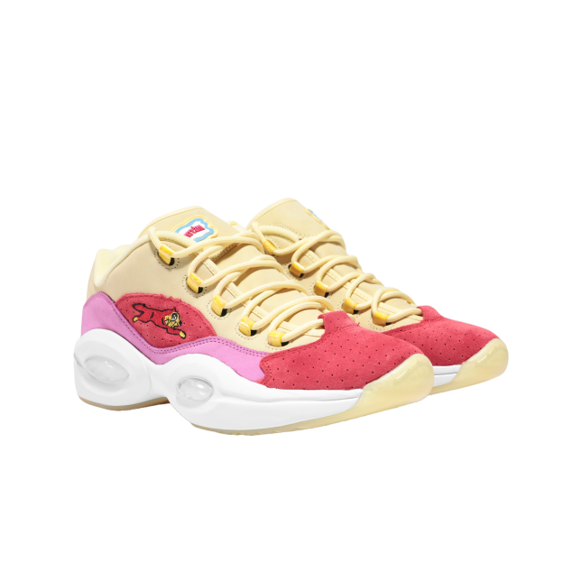 BBC x Reebok Question Low Running Dog Yellow Red Pink