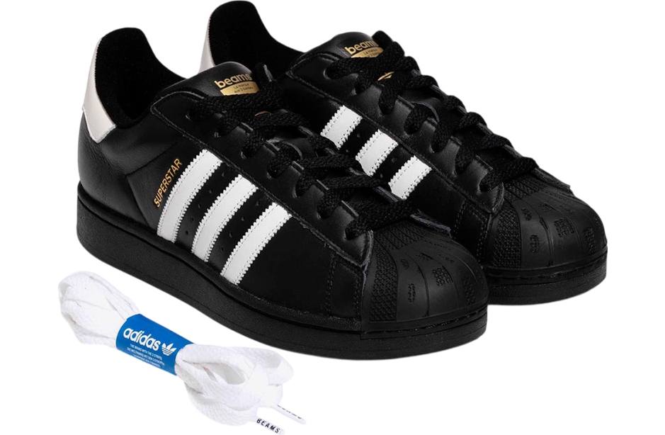 Beams X Adidas Superstar Core Black / White