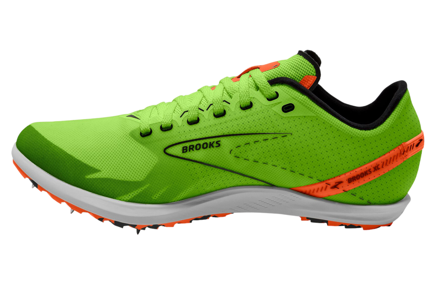 Brooks Draft XC Green Gecko / Red Orange