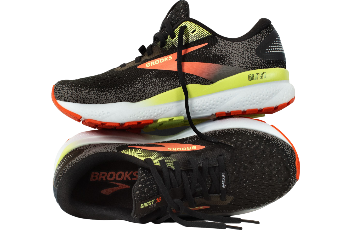 Brooks Ghost 16 Gtx Black / Mandarin Red